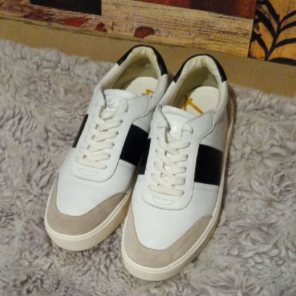Sam Edelman White and Black Men's Sneakers